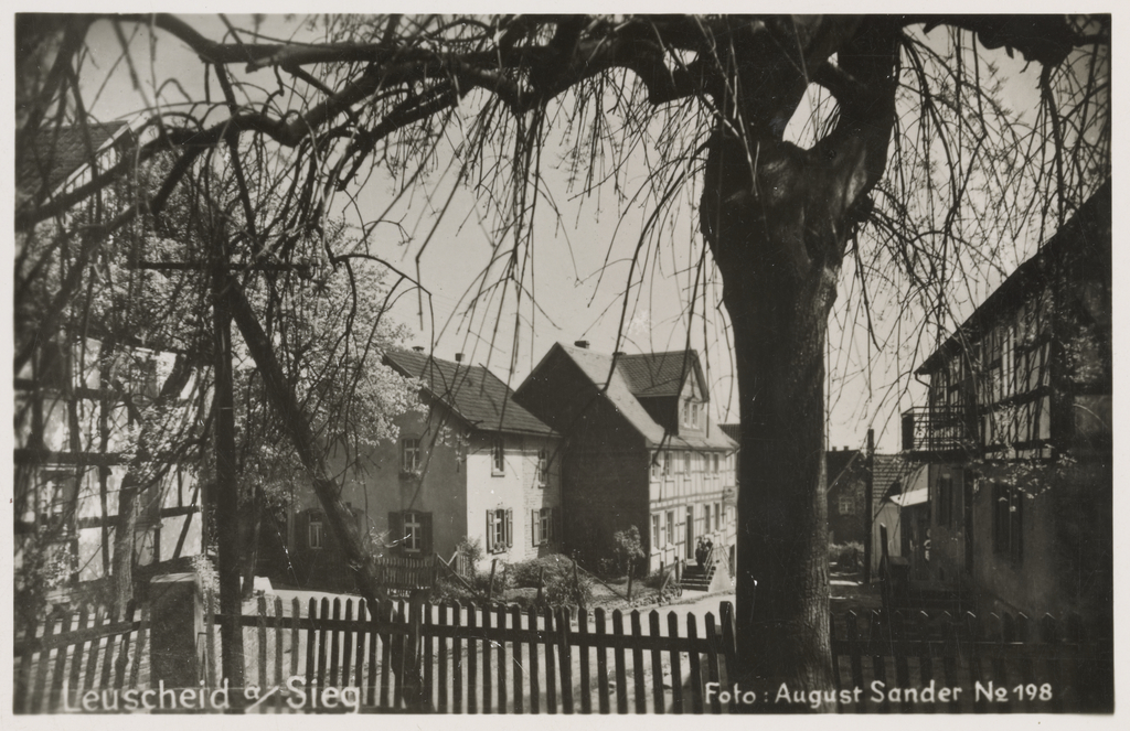 Leuscheid on the Sieg, Westerwald (Leuscheid an der Sieg, Westerwald); August Sander (German, 1876 - 1964); Westerwald, Germany, Europe; about 1933 - 1939; Gelatin silver print; 7.9 × 12.5 cm (3 1/8 × 4 15/16 in.); 85.XM.258.111; Copyright: © J. Paul Getty Trust No description of this image is available.