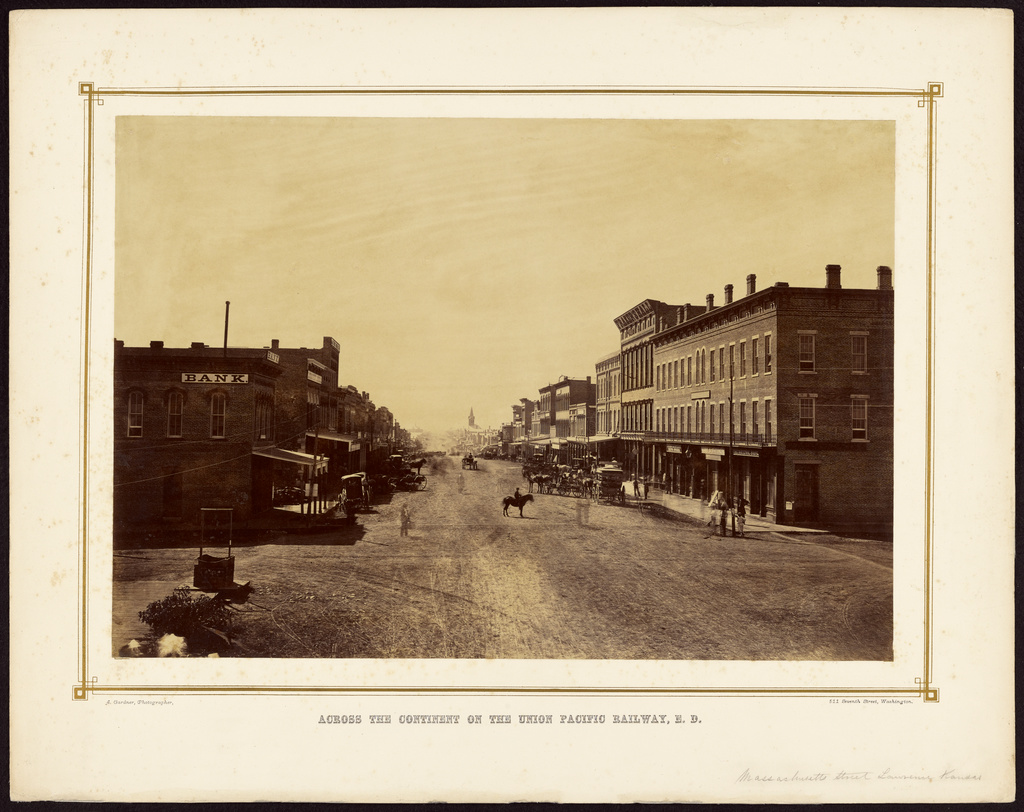 [Massachusetts Street, Lawrence, Kansas] (Getty Museum)