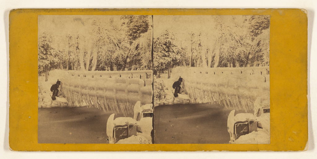 Niagara in Winter.; Edward and Henry T. Anthony & Co. (American, 1862 - 1902); 1860 - 1861; Albumen silver print; 84.XC.979.1337; Gift of Weston J. and Mary M. Naef No description of this image is available.