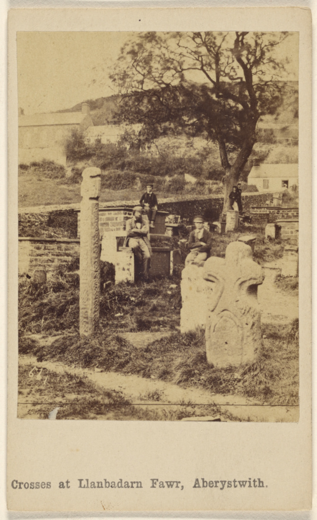 Crosses at Llanbadarn Fawr, Aberystwith.; Unknown maker, British; about 1865; Albumen silver print; 84.XD.1157.1727 No description of this image is available.