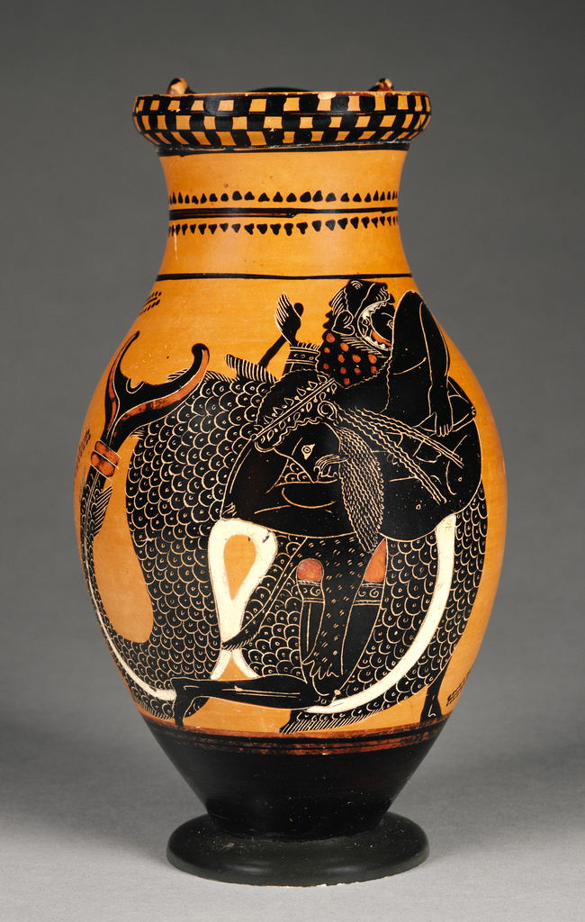 Attic Black Figure Olpe Getty Museum