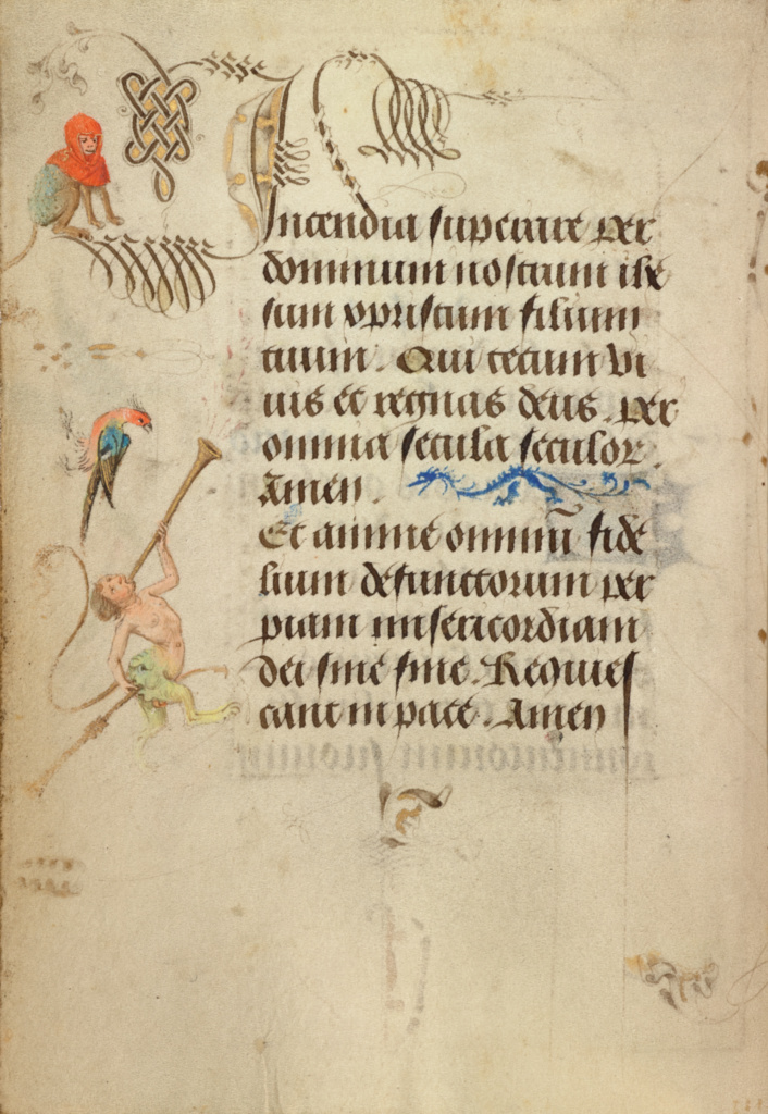 Decorated Text Page; Nicolas Spierinc (Flemish, active 1455 - 1499); Antwerp (illuminated) Belgium Ghent (written) Belgium; 1469; Tempera colors, gold leaf, gold paint, silver paint, and ink on parchment; Leaf: 12.4 x 9.2 cm (4 7/8 x 3 5/8 in.); Ms. 37, fol. 32v No description of this image is available.