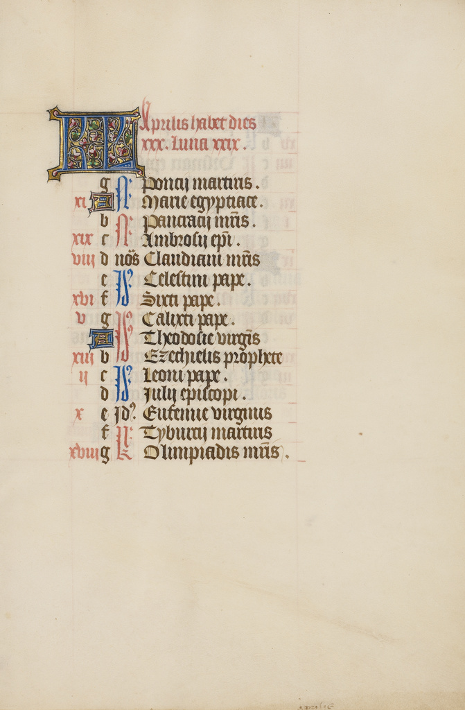 april calendar page getty museum april calendar page