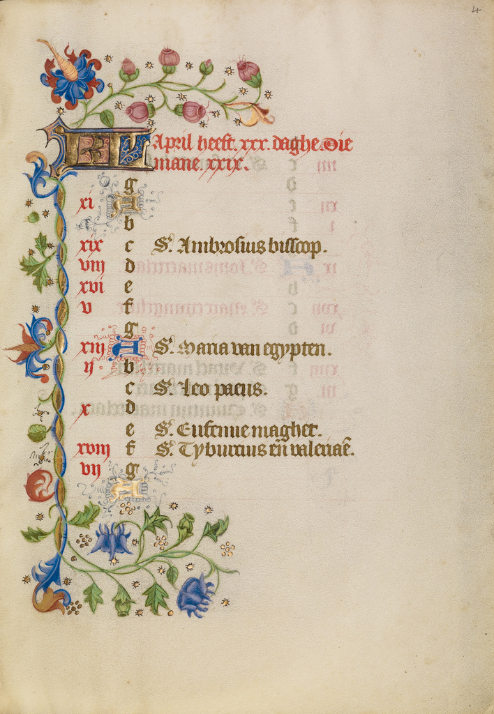 april calendar page getty museum april calendar page