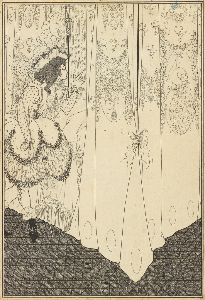 The Dream; Aubrey Vincent Beardsley (British, 1872 - 1898); 1896; Pen and black ink over pencil; 25.7 x 17.8 cm (10 1/8 x 7 in.); 99.GA.18 No description of this image is available.