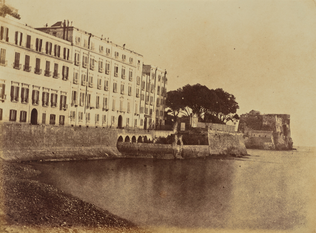 Hotel des Etrangers, Naples; Jane St. John (British, 1801 - 1882); 1856–1859; Albumen silver print from a paper negative; 18.3 × 24.8 cm (7 3/16 × 9 3/4 in.); 84.XA.760.14.7; Rights Statement: No Copyright - United States Hotel des Etrangers, Naples; Jane St. John (British, 1801 - 1882); 1856–1859; Albumen silver print from a paper negative; 18.3 × 24.8 cm (7 3/16 × 9 3/4 in.); 84.XA.760.14.7; Rights Statement: No Copyright - United States