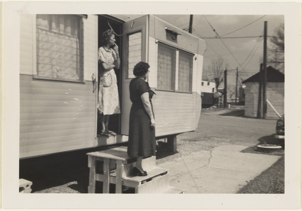 Two Women At Door Of Trailer Getty Museum