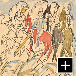 The Four Horsemen of the Apocalypse (detail), Ernst Ludwig Kirchner, 1917