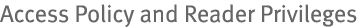 Access Policy and Reader Privileges