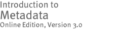Introduction to Metadata
