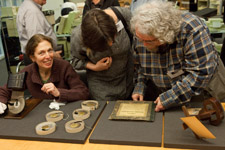 Participants in a workshop for the Art on Screen research project, 2010
