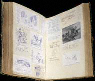 Clippings, notes and drawings / Delacroix