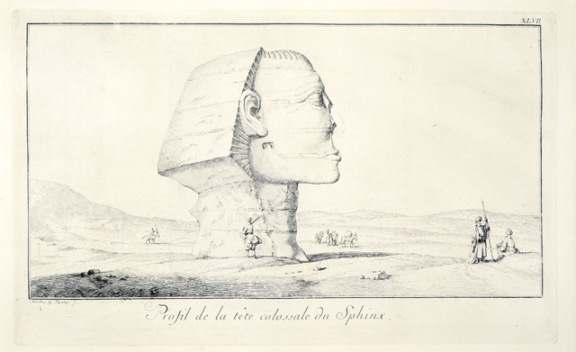 Norden / Profil de la tête colossale du Sphinx