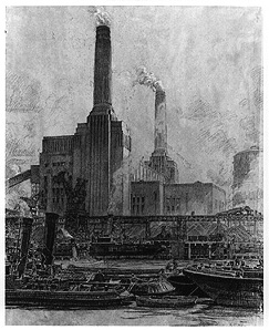 Scott, Halliday and Allgate / Perspective for Battersea Power Station