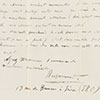 Verso of contract between Arnold & Tripp gallery and Felix Bracquemond