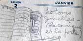 Man Ray's datebook (detail)
