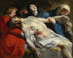 The Entombment, Peter Paul Rubens, about 1612, oil on canvas. 