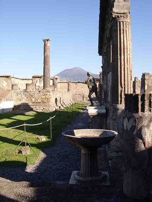 Courtyard of the Temple of Apollo in Pompeii