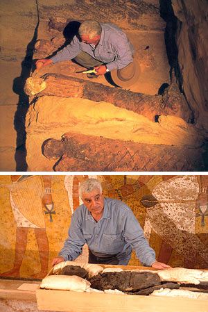 Zawi Hawass on site in Egypt