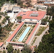 Getty Villa aerial view