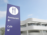 Getty Center Cafe sign