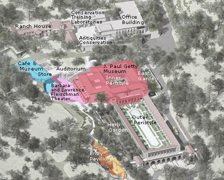Plan of the Getty Villa