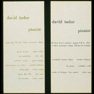 Programs for recitals by David Tudor at Black Mountain College