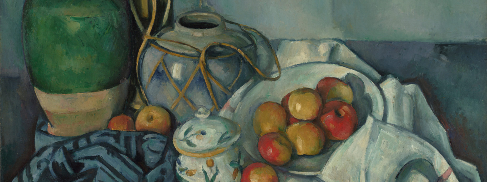 Still Life with Apples, 1893–94, Paul Cézanne, oil on canvas. The J. Paul Getty Museum