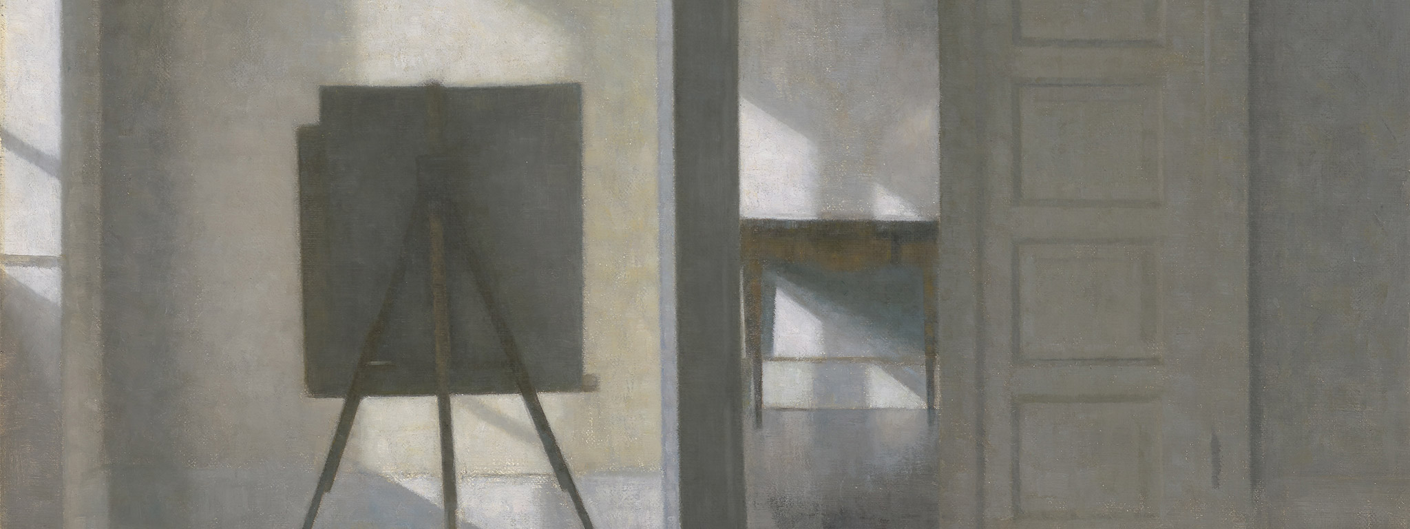 Interior with an Easel, Bredgade 25 (detail), 1912, Vilhelm Hammershøi, oil on canvas. The J. Paul Getty Museum