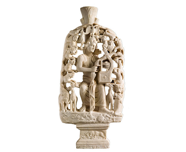 Table Support with Orpheus Playing the Lyre