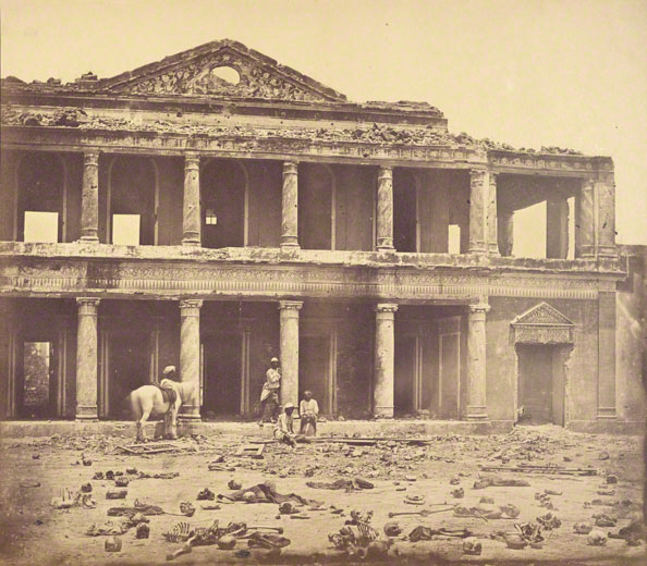 Interior of the Secundrabagh after the Slaughter of 2,000 Rebels, Lucknow / Beato