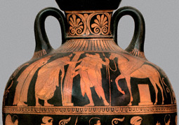 Lucanian red-figured amphora / Pisticci-Amykos Group