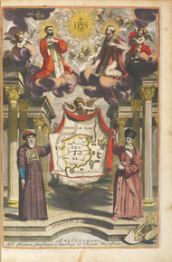 Engraved title page in Athanasius Kircher, Toonneel van China... / Dutch