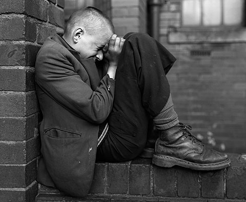 Youth on a Wall, Jarrow, Tyneside, negative 1976; print 1986, Chris Killip, gelatin silver print.