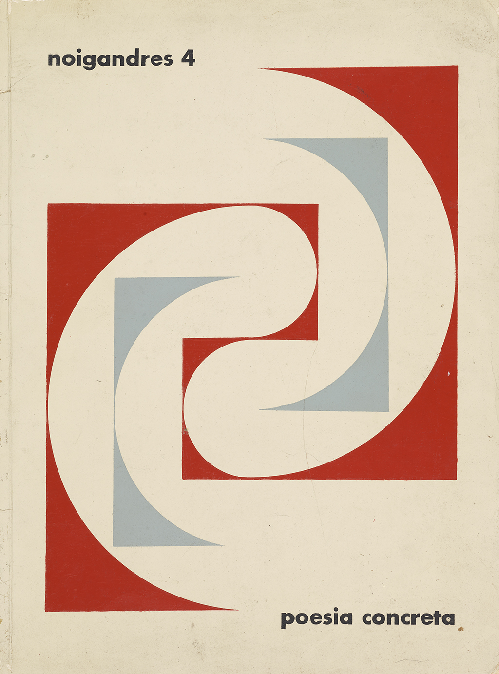 Cover of Noigandres 4, 1958, designed by Hermelindo Fiaminghi. The Getty Research Institute. © Estate of Hermelindo Fiaminghi