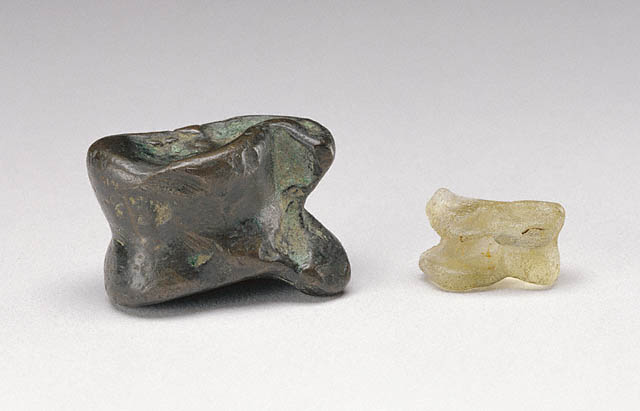 Bronze and Glass Knucklebones / Unknown