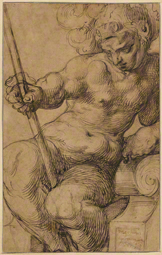 Nude Warrior Leaning on a Volute / Dubreuil