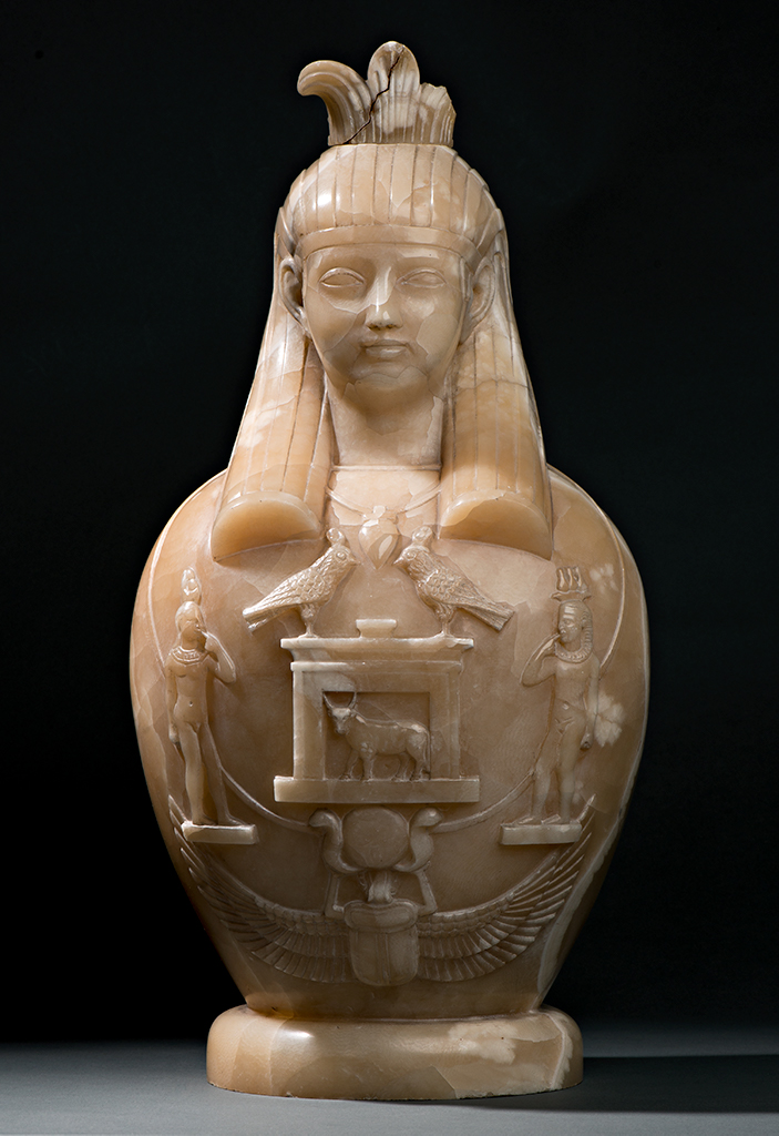 Osiris in the Form of a Canopic Jar, Roman, AD 131–138; found in Hadrian’s Villa, Tivoli, Italy; alabaster. Royal Collections, the Netherlands