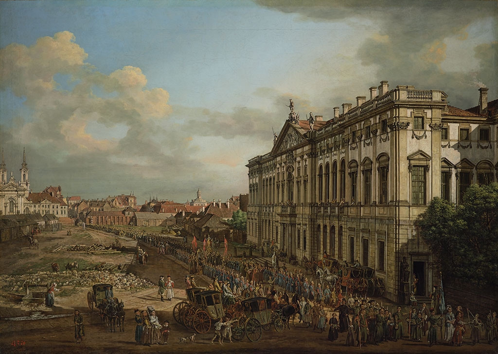 <em>The Procession of Our Lady of Grace in Front of Krasiński Palace</em>, 1778, Bernardo Bellotto, oil on canvas. The Royal Castle in Warsaw – Museum. Image: The Royal Castle in Warsaw, phot. Andrzej Ring, Lech Sandzewicz