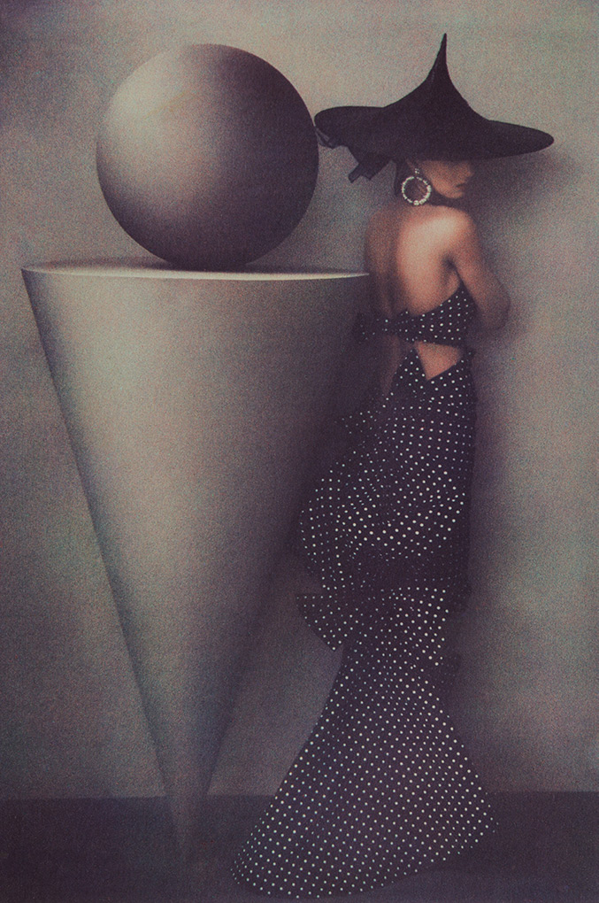 Uma in Dress by Patou, 1986, Sheila Metzner, pigment print. The J. Paul Getty Museum. Purchased with funds provided by the Photographs Council. © Sheila Metzner