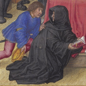 Deathbed Scene, detail / M James IV Scotland