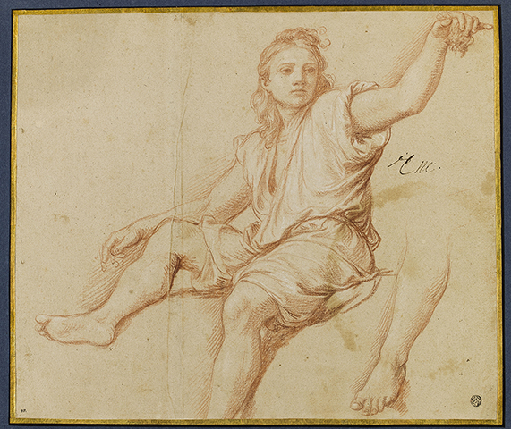 Youth, Seated, study for The Entry of Alexander into Babylon