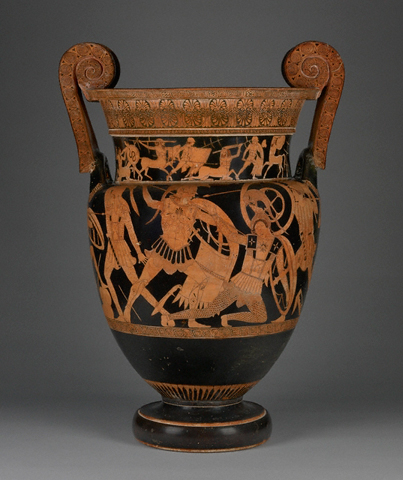 Mixing Vessel with Greeks Battling Amazons / attr. Niobid Painter