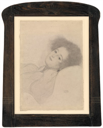 Portrait of a Young Woman Reclining / Gustav Klimt