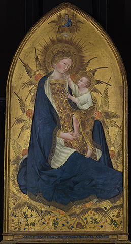 Branchini Madonna, 1427, Giovanni di Paolo, tempera and gold leaf on panel. The Norton Simon Foundation, Pasadena