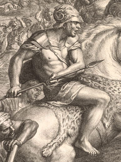 Crossing of the Granicus (detail) / Audran, after Le Brun