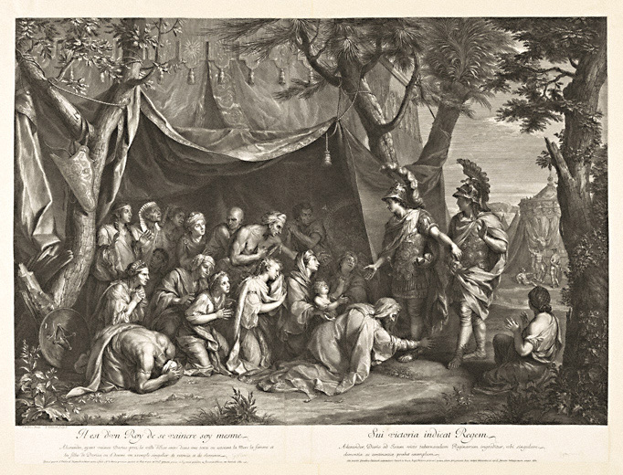 Queens of Persia at the Feet of Alexander / Edelink, after Le Brun