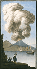 The eruption of Mount Vesuvius on August 9, 1779