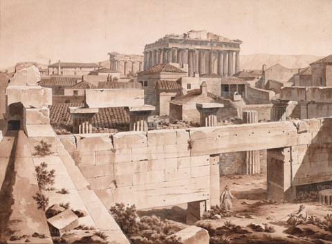 View of the Acropolis from the Propylaea, Athens