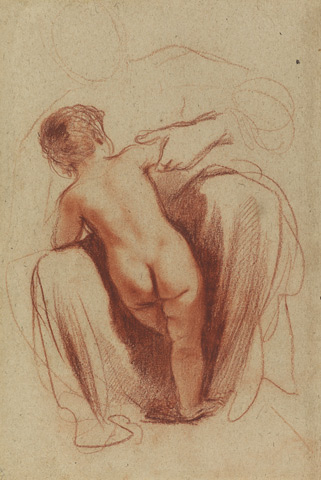 Child Standing between His Mother's Knees / Guercino